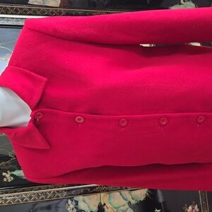 Casual Corner Red Plush Wool Blazer